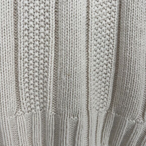 Lands End Sweater Womens S American Flag Knit White Long Sleeve Striped - Picture 5 of 6